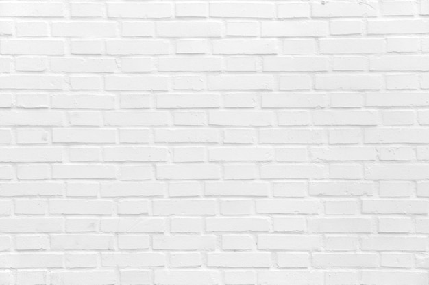 Free photo brick wall painted in white