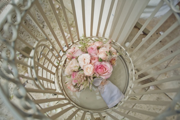 Free Photo bridal bouquet top view