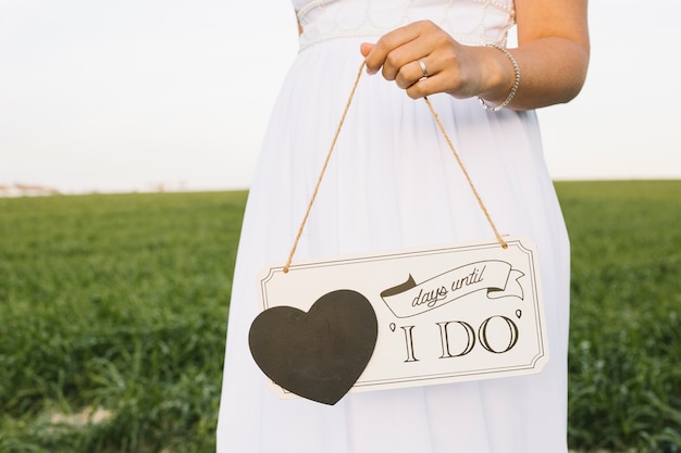 Bride in a natural landscape