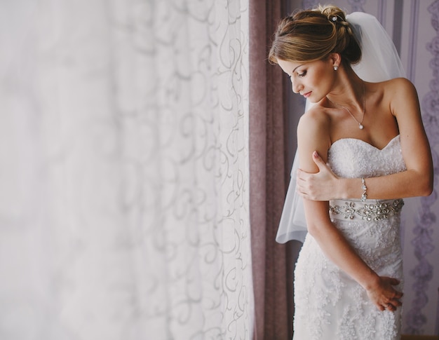 Bride with a wedding dress