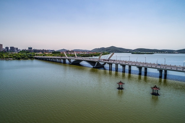 The bridge with city