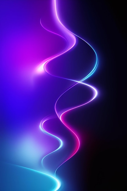 Free Photo a bright blue and purple abstract background with a glowing line of light.