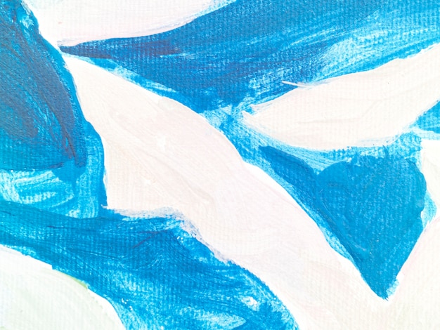 Free photo bright blue strokes on white canvas