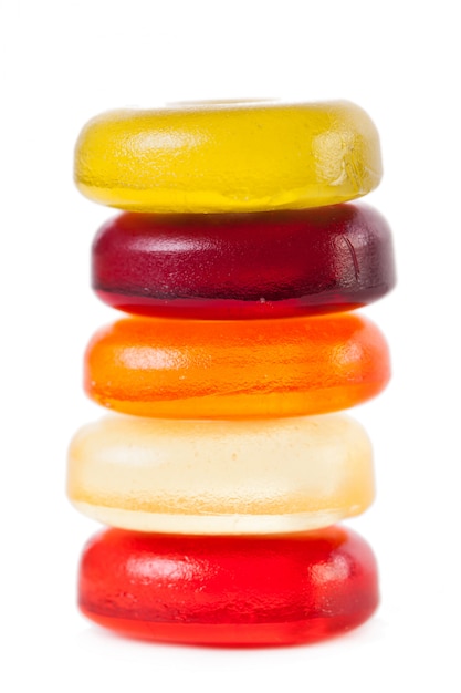 Bright candies isolated on a white  