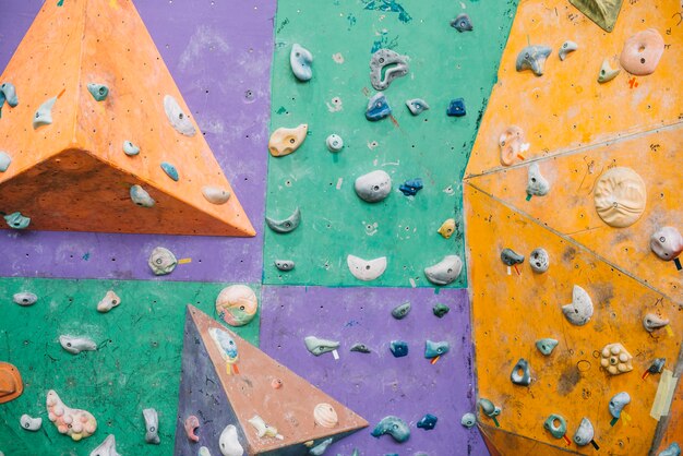 Bright climbing wall