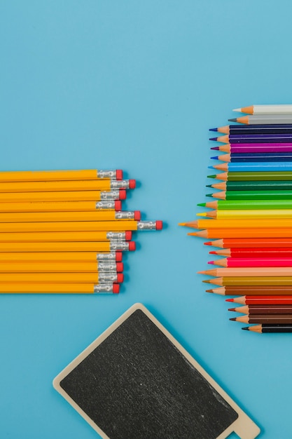 Bright composition with school supplies