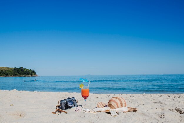 Bright day on tropical beach