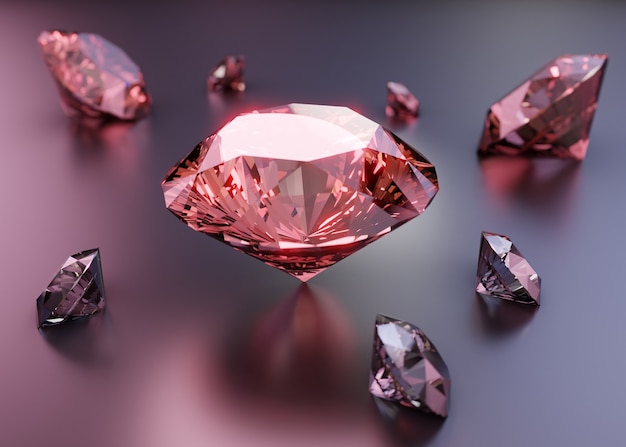 Free Photo bright diamonds arrangement high angle