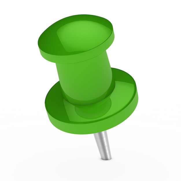 Free photo bright green thumbtack