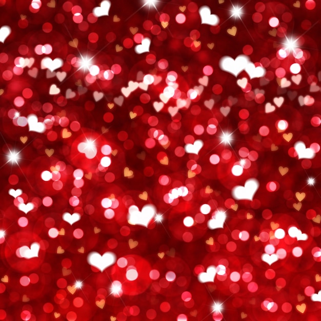 Bright hearts for valentine