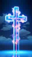 Free photo bright light jesus cross