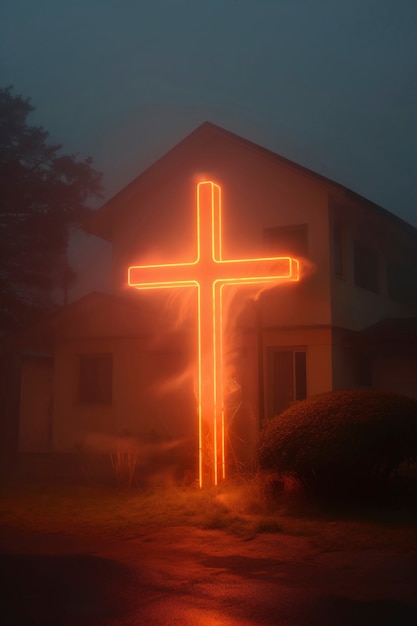 Free photo bright light jesus cross