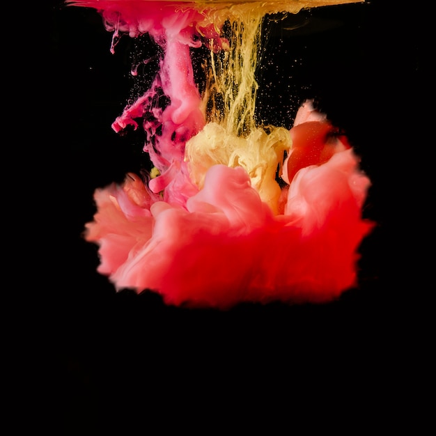 Bright multicolored ink splash