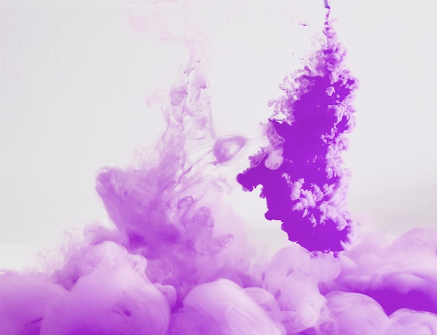 Bright purple ink cloud 