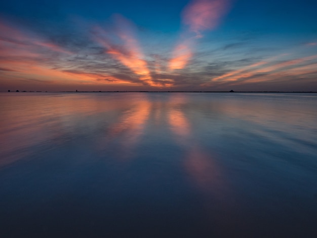 Free Photo brilliant sunrise overlooking the banana river towards cape canaveral air force station