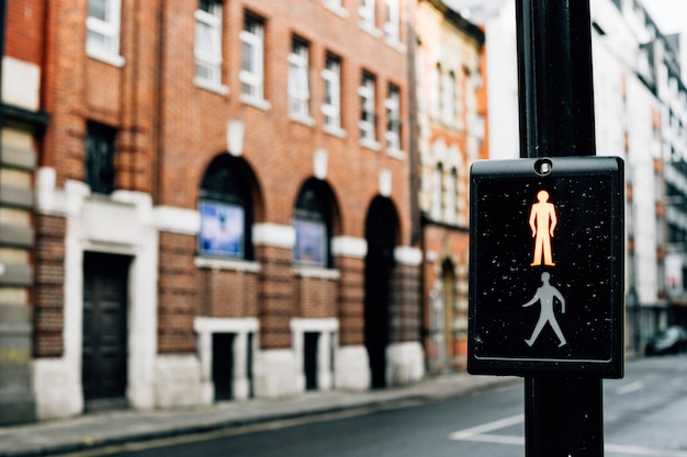 Free photo british pelican crossing in a city