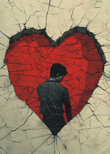 Free photo broken heart concept