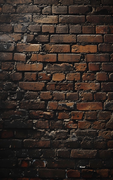 Free photo brown brick wall surface texture