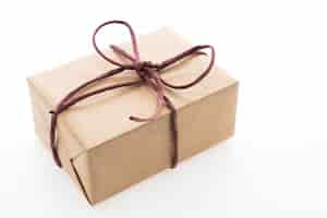 Free photo brown gift box