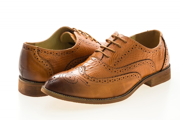 Free photo brown leather shoes