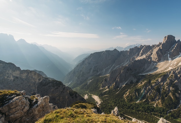 Brown mountains at daytime