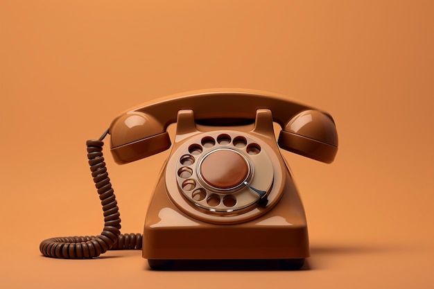 Free Photo brown retro electronic phone device