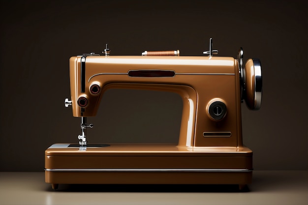 Brown retro electronic sewing machine device