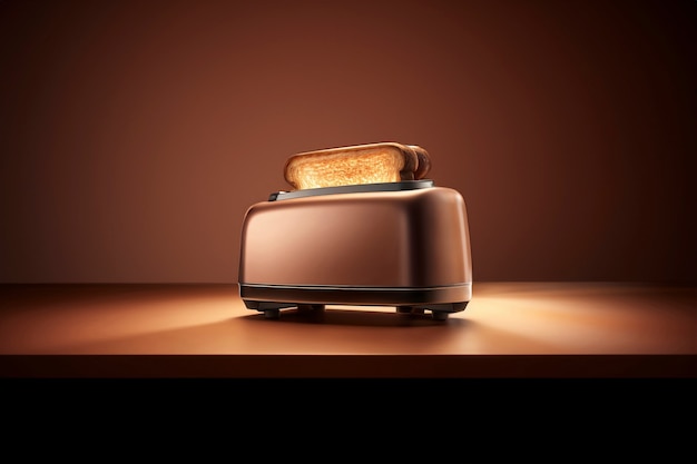 Brown retro electronic toaster device