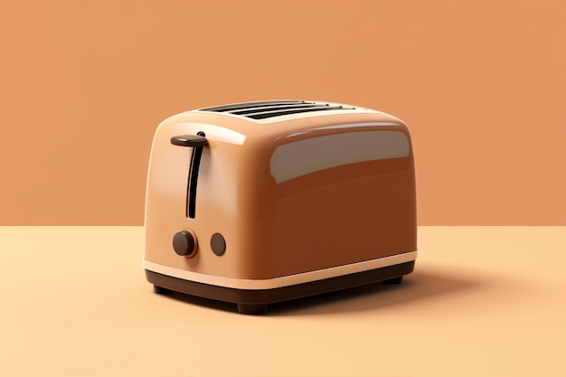 Free photo brown retro electronic toaster  device