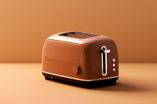 Free photo brown retro electronic toaster  device