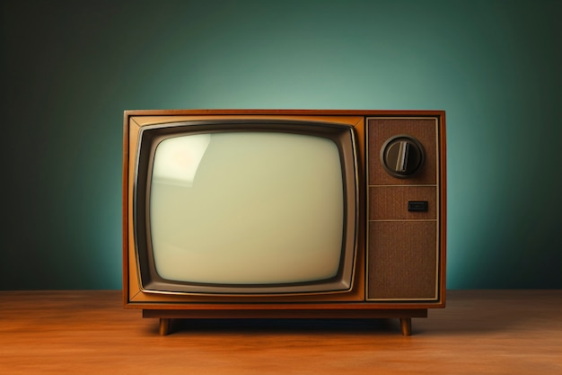 Free photo brown retro electronic tv device