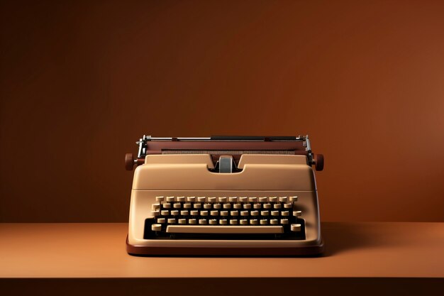 Brown retro electronic typewriter device