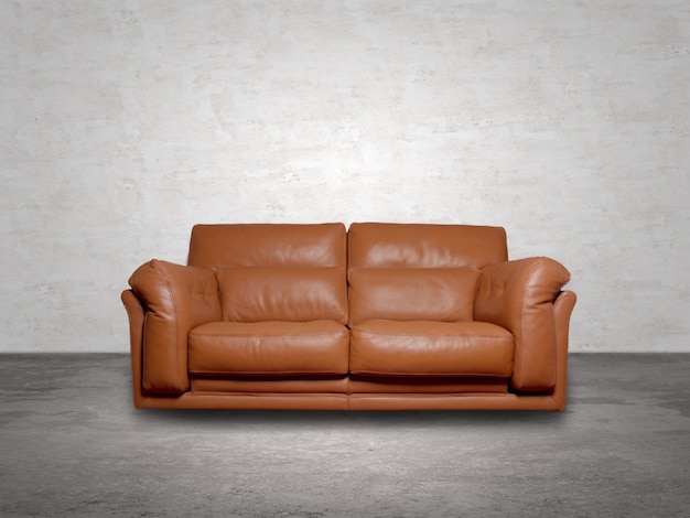 Free photo brown sofa