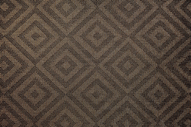 Brown square pattern fabric textured background