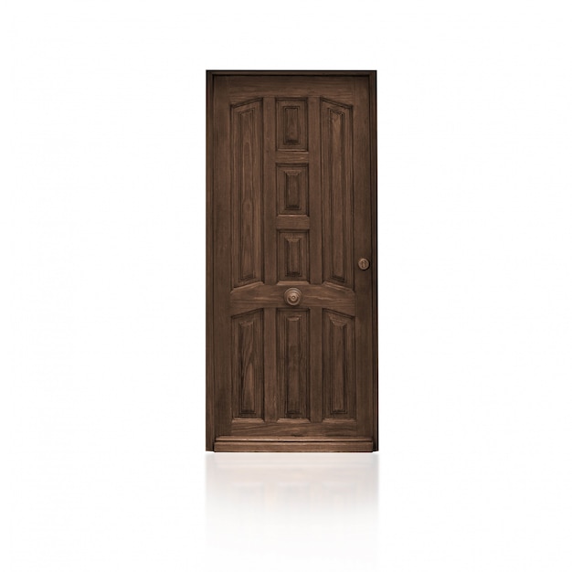 Brown wooden door