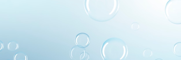 Bubble pattern blue background banner