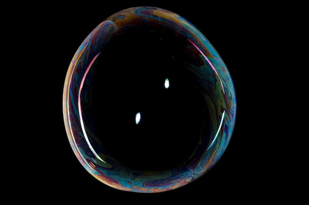 Free photo bubbles on black background