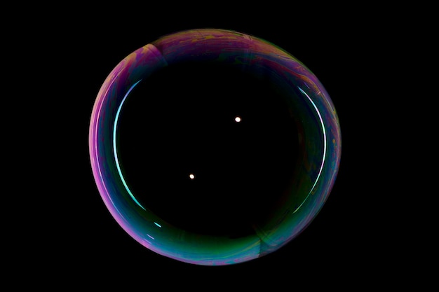 Free photo bubbles on black background