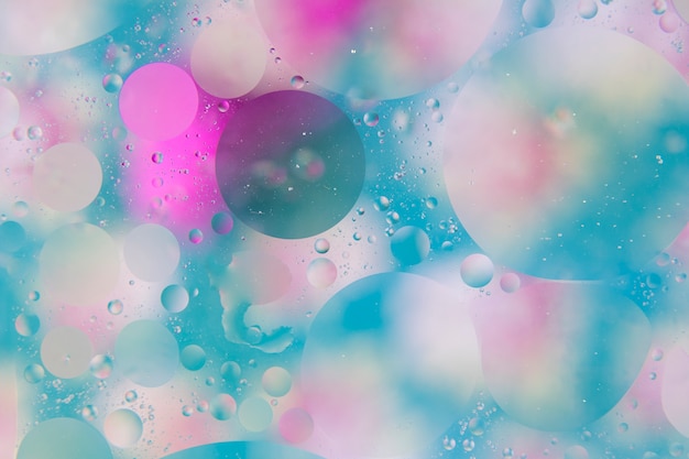 Bubbles over the paint background