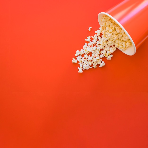 Bucket of popcorn with space on left