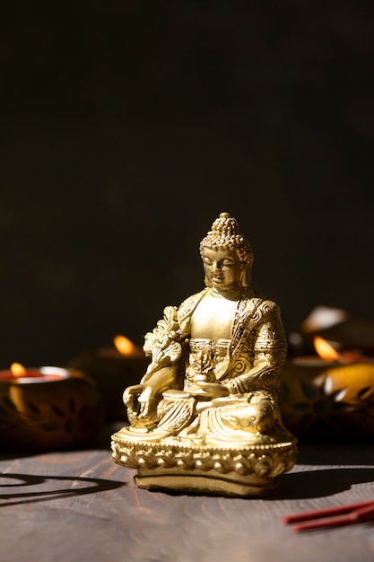 Buddha figurine still life