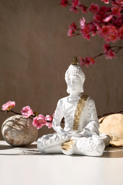 Free photo buddha figurine still life