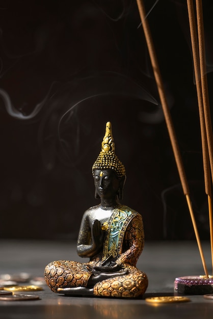 Buddha figurine still life