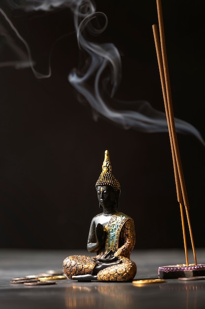 Buddha figurine still life