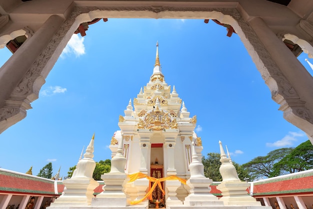 Free Photo buddha relic pagoda stupa at wat phra borommathat chaiya worawihan surat thani