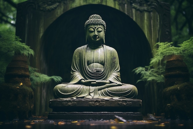 Free photo buddha statue for mediation and relaxation