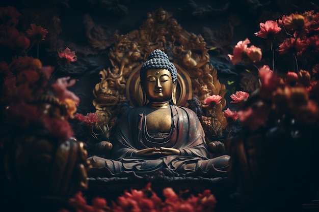 Free Photo buddha statue for mediation and relaxation