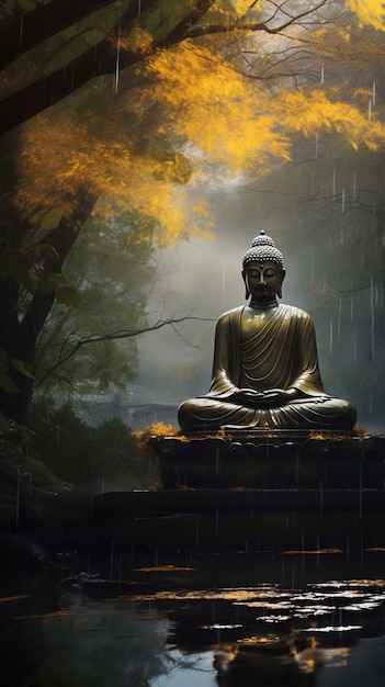 Free photo buddha  statue in nature