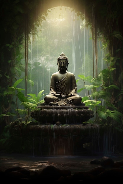 Free Photo buddha  statue in nature