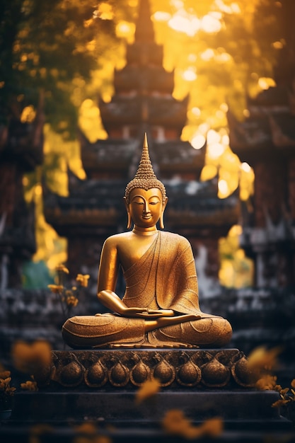 Free photo buddha statue for spirituality and zen